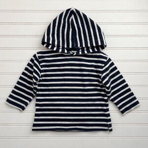 GAP EUC Navy Striped Hooded Sweatshirt